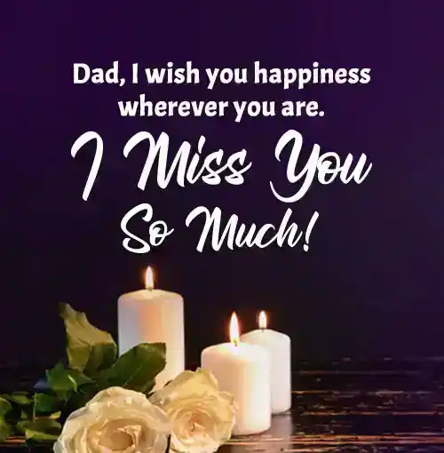 missing father after death message