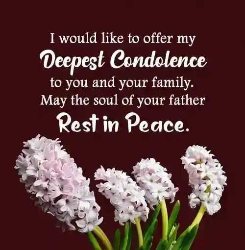 condolence message on death of friends father
