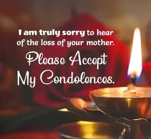 condolence message on death of friends mother