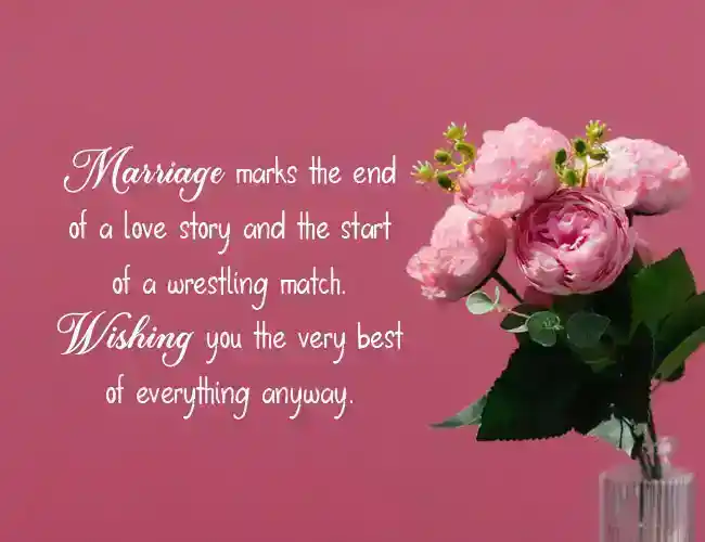 funny wishes for newly married couple