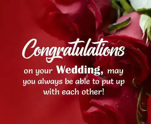 funny wishes for newly married couple