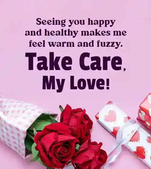 take care message for her