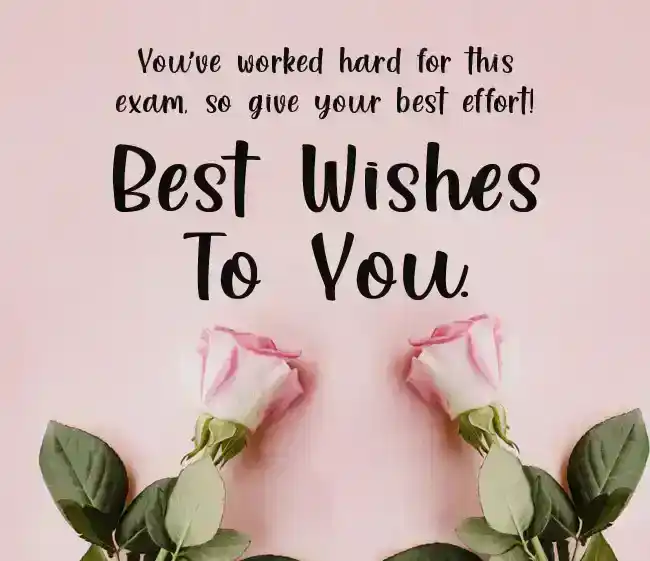 best wishes for exam