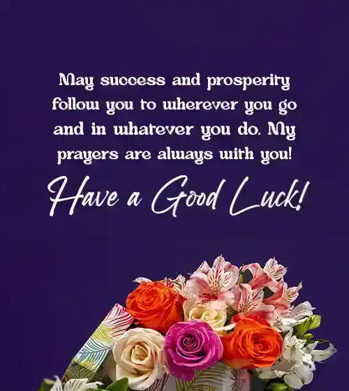 good luck msg