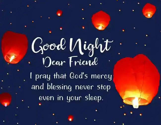 good night prayer message for a friend