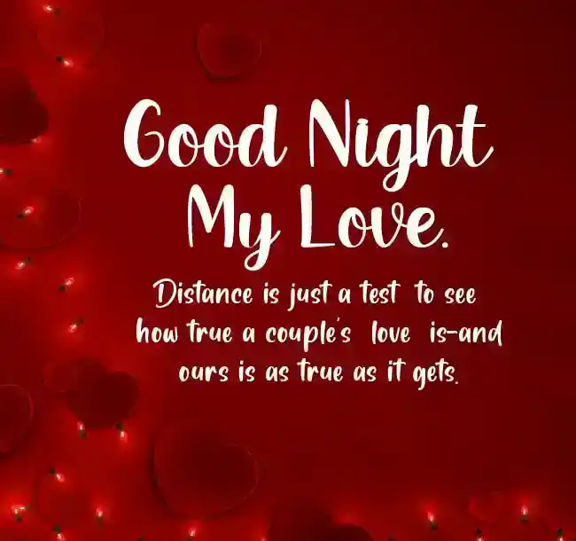 good night love message for my wife far away