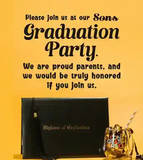 graduation party invitation wording from parents