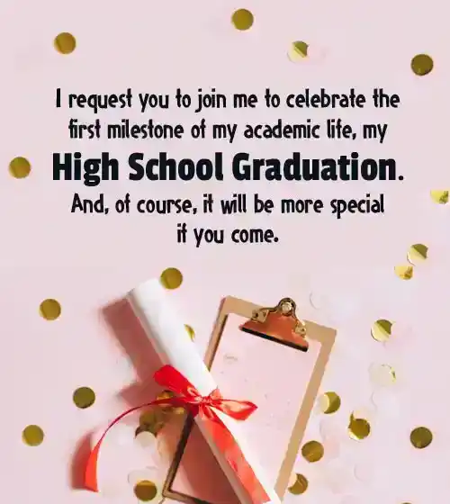 high school graduation invitation wording
