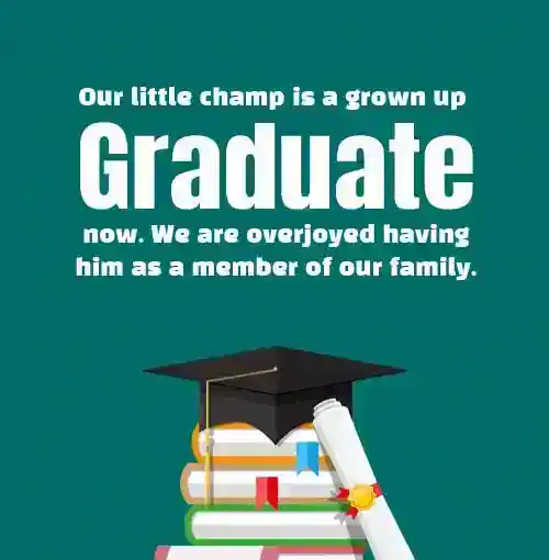 graduation announcement wording from family