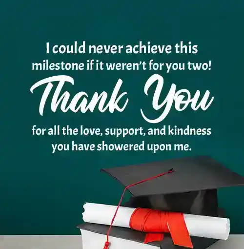 appreciation graduation thank you message to parents