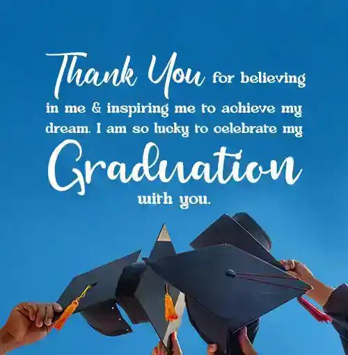 thank you message for friends on my graduation