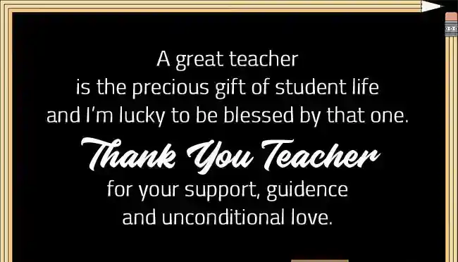 Graduation Thank You Notes To Teacher