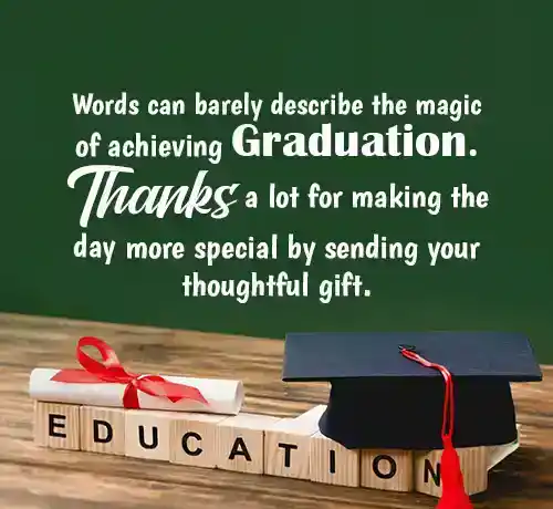 thanks for graduation gift