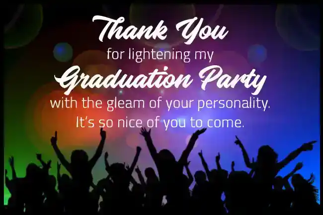 Graduation Party Thank You Card Massages
