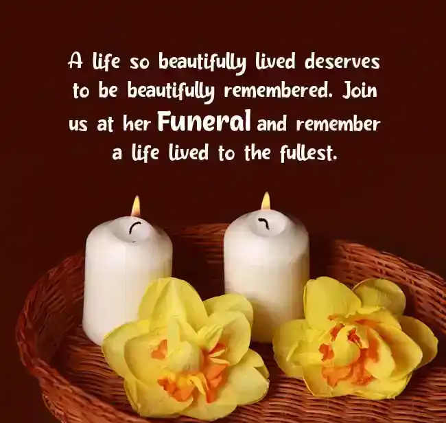 funeral invitation wording ideas