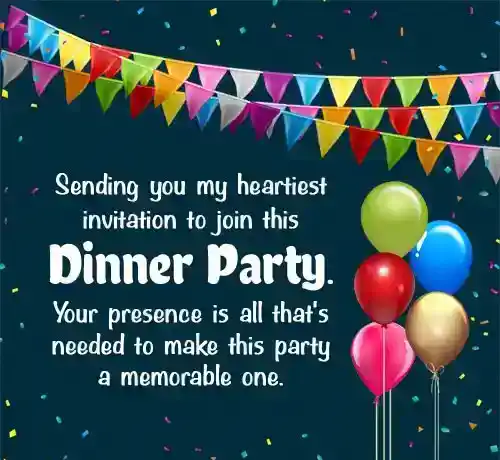 dinner invitation text