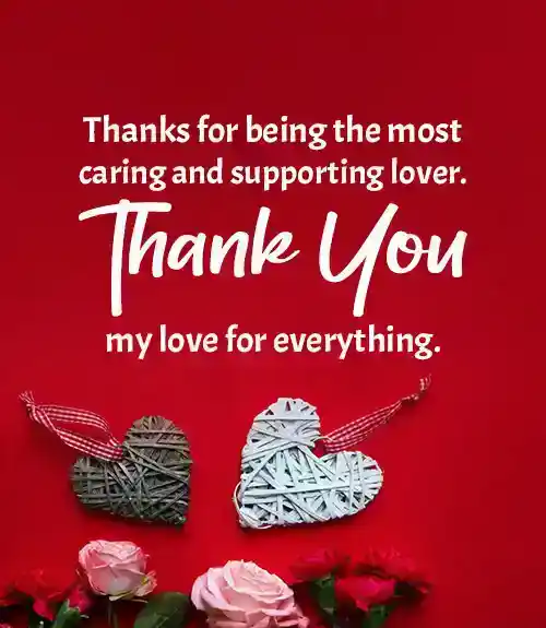 appreciation message for my love
