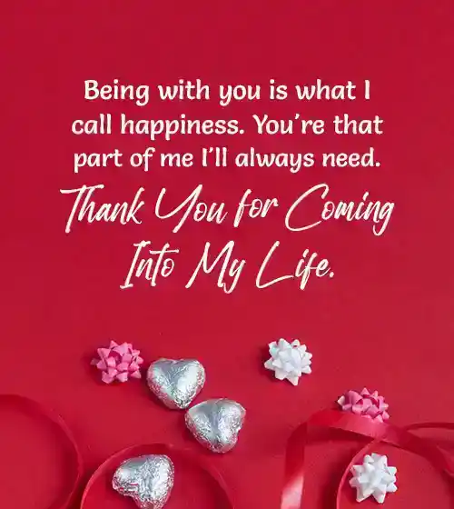 Thank You for Coming into My Life Messages for Him