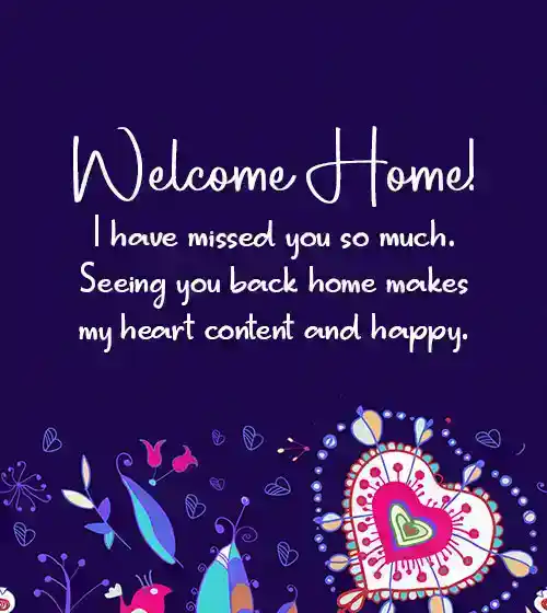 welcome home messages