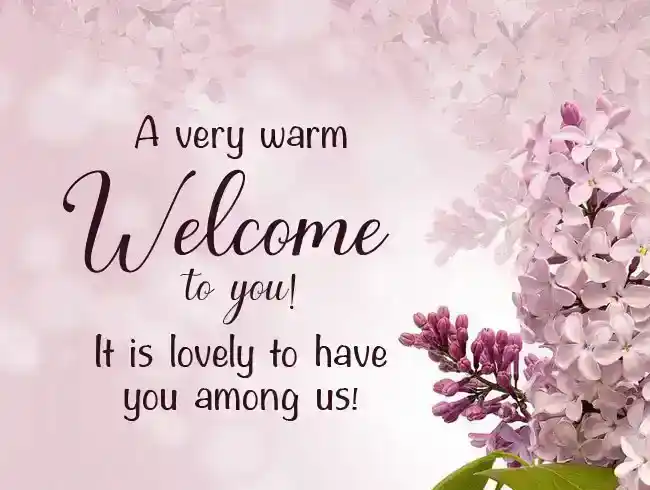 warm welcome message