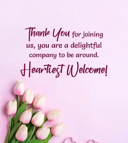 Welcome Messages for Friend