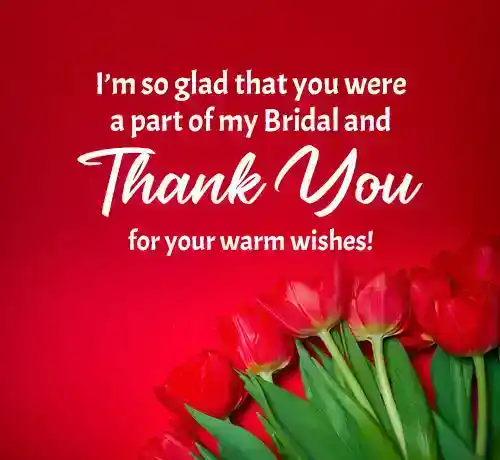Thank You Messages for Bridal Shower Wishes