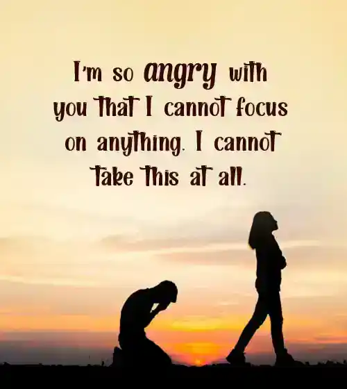 angry message for him