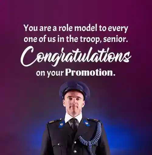 Military Promotion Congratulations Messages to Senior