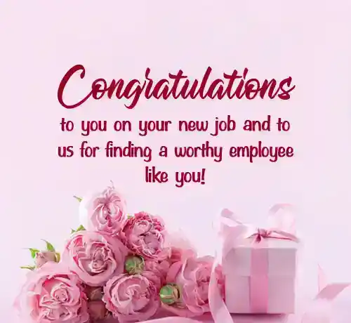 congratulations message for new employee