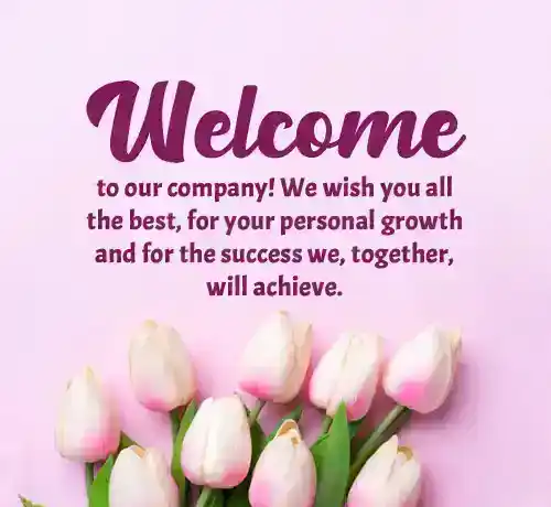 welcome message for new colleague