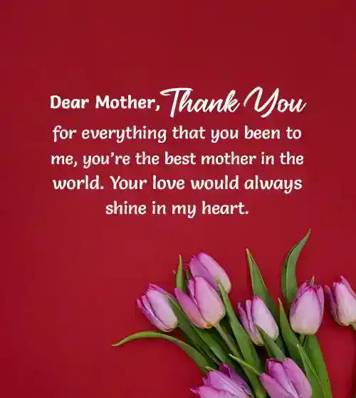 gratitude message for mother