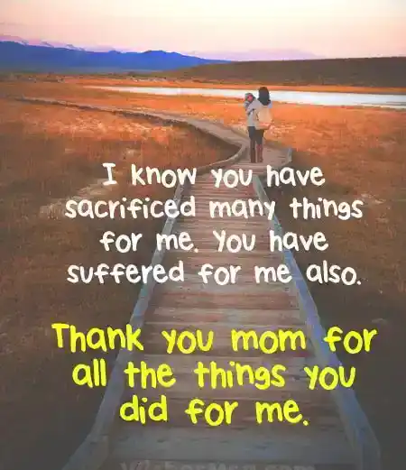thank you mother message from son