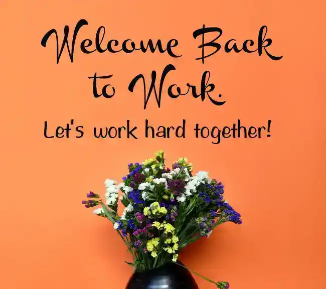 Welcome Back to Work Messages