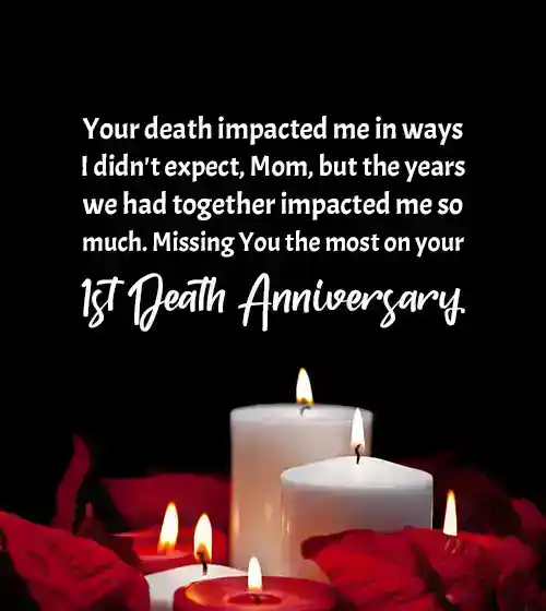1st death anniversary quotes for mother