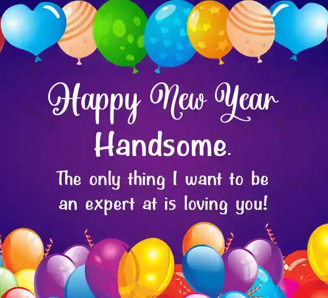 romantic new year wishes for him