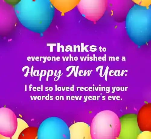 happy new year wishes reply messages