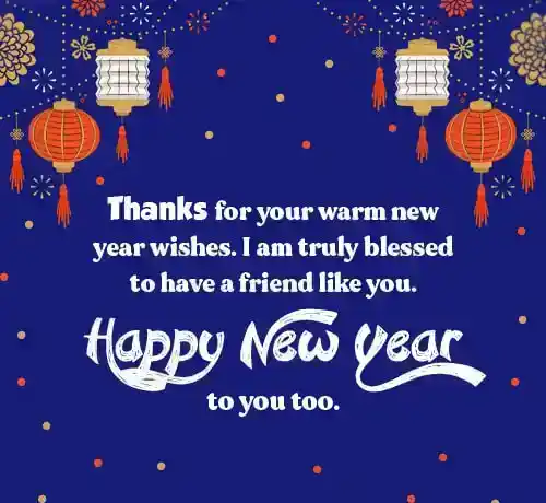 New Year Thank You Message for Friends