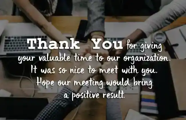 Business Thank You Notes After A Meeting
