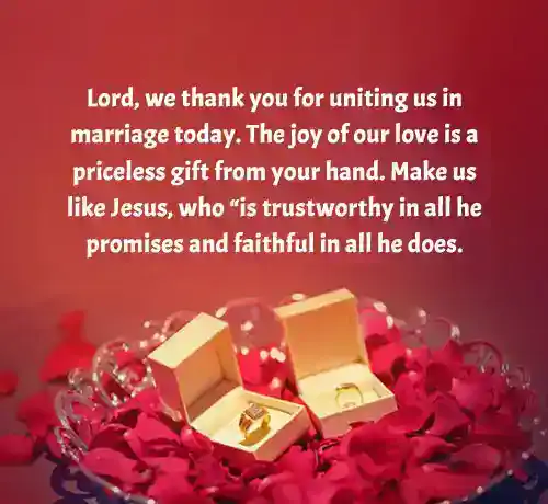 Wedding Prayer and Blessing for the Bride and Groom