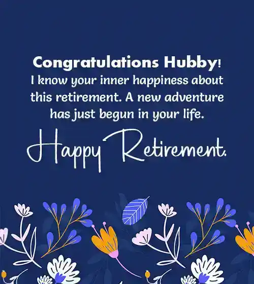 retirement congratulations to husband