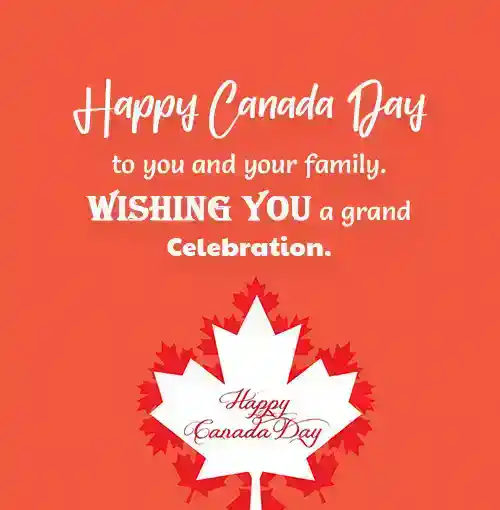 Canada Day Wishes for Family and Friends