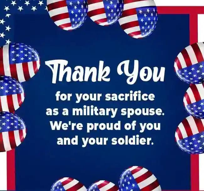 Military Spouse Appreciation Day Wishes to a Military Wife