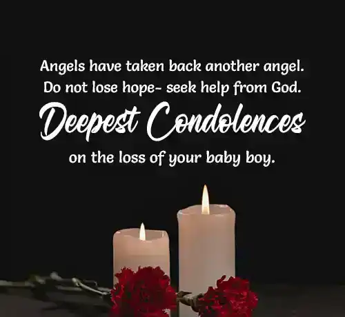sympathy message for loss of baby boy