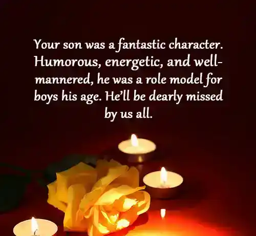 words of sympathy for the loss of a grown son