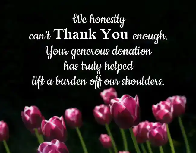 Thank You Messages For Funeral Donation