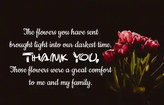 Thank You Messages For Funeral Flowers
