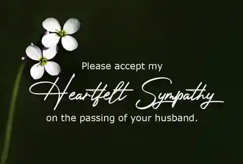 sympathy message for loss of husband