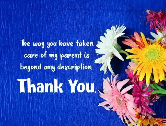 Thank You for Taking Care of My Parents