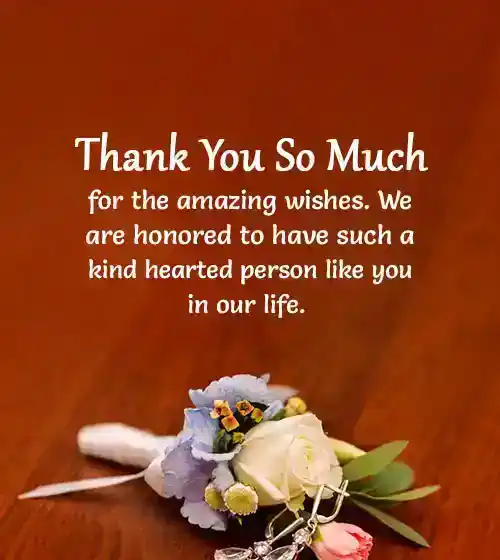 Thank You Message For Wedding Wishes