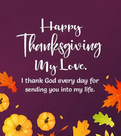 Happy Thanksgiving to My Love Message